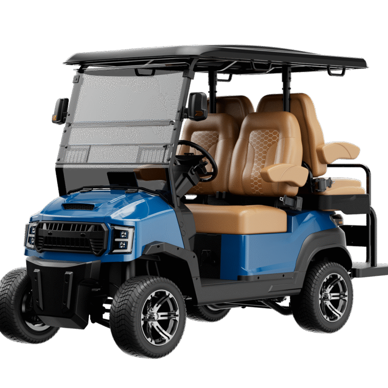 Buzz G2+2 Golf Cart - Blue / Brown