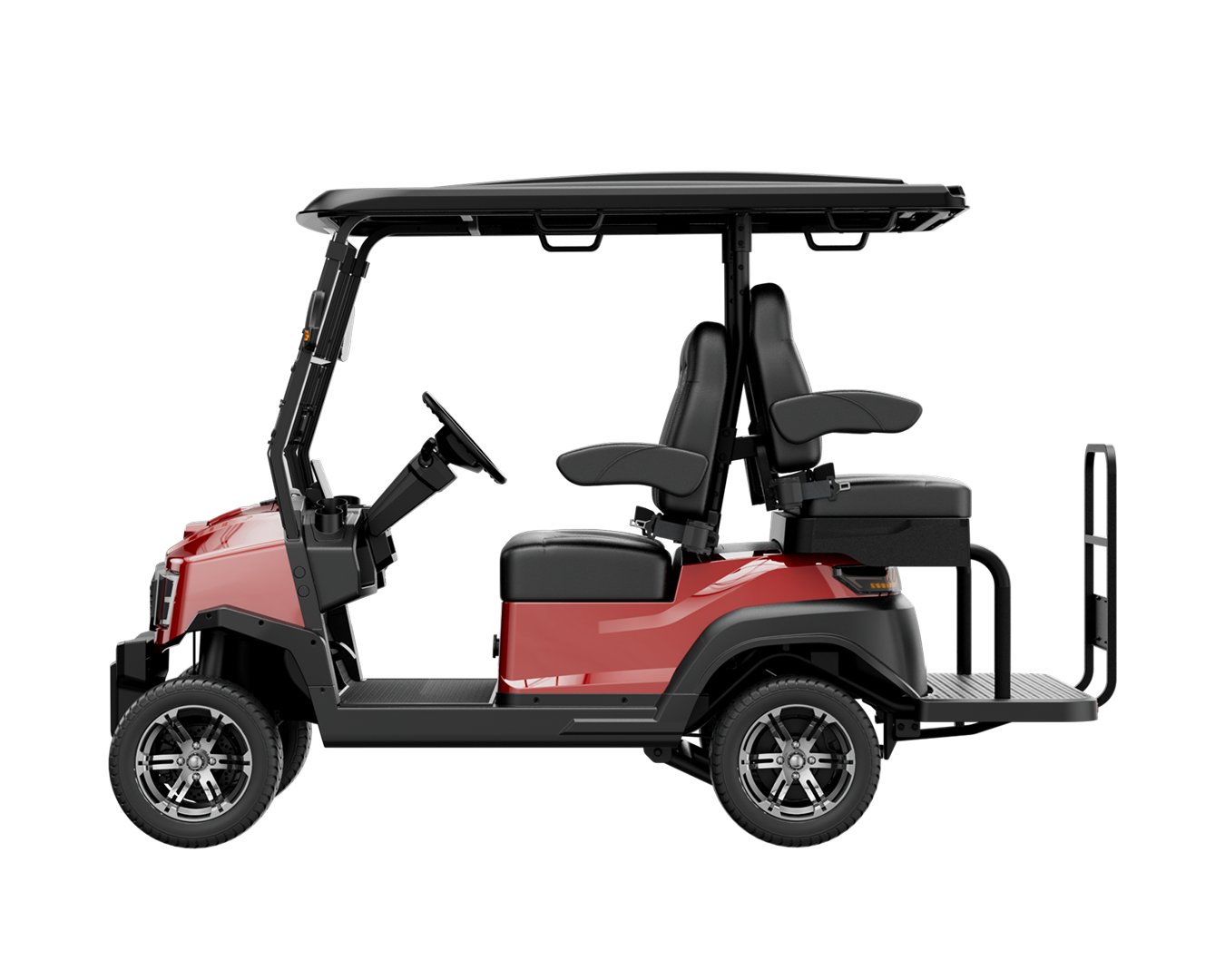 Buzz G2+2 Golf Cart - Red / Black - Image 2