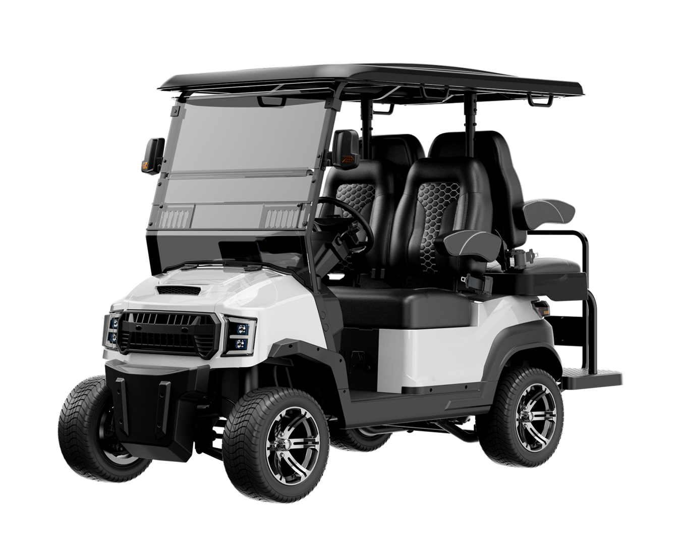 Buzz G2+2 Golf Cart – White / Black